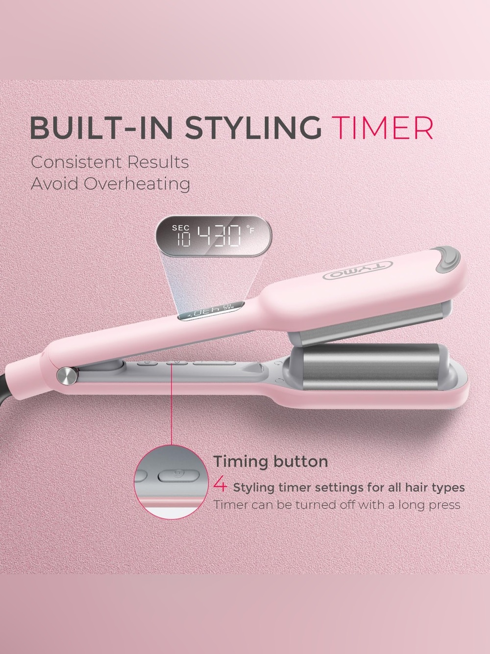 Tymo rovy 1inch wave curling iron compact